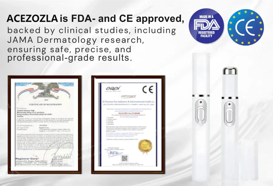 Say goodbye to moles and skin tags! ACEZOZLA™ non-invasive laser pen delivers hospital-grade results at home